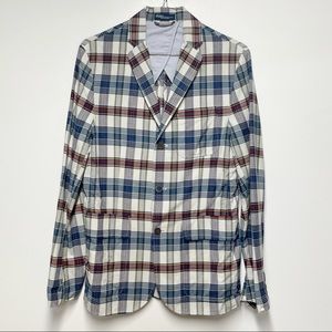 Polo Ralph Lauren Madras Plaid Blazer Sport Jacket